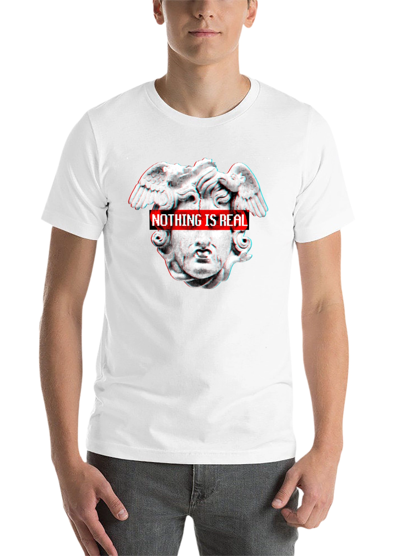 Nothing Is Real Black Graphic Tee