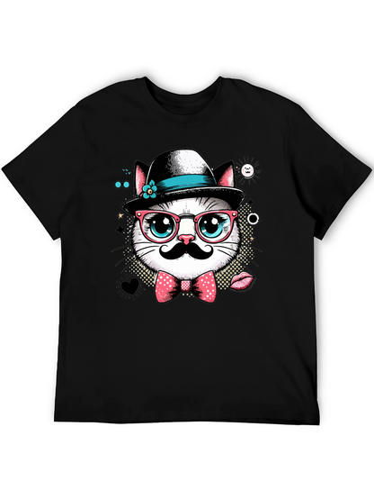 Hipster Cat Graphic Tee - Cool Cat Lovers T-Shirt
