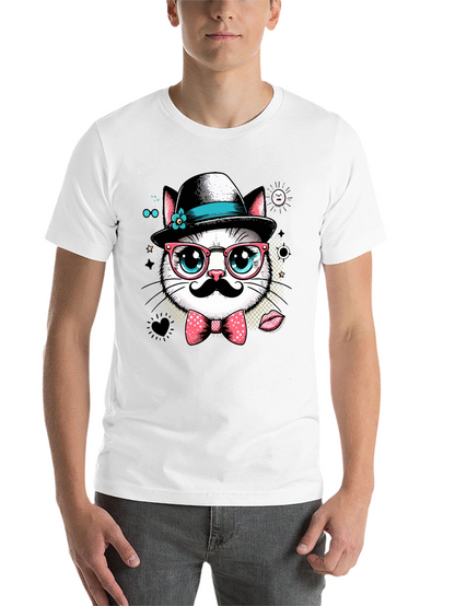 Hipster Cat Graphic Tee - Cool Cat Lovers T-Shirt