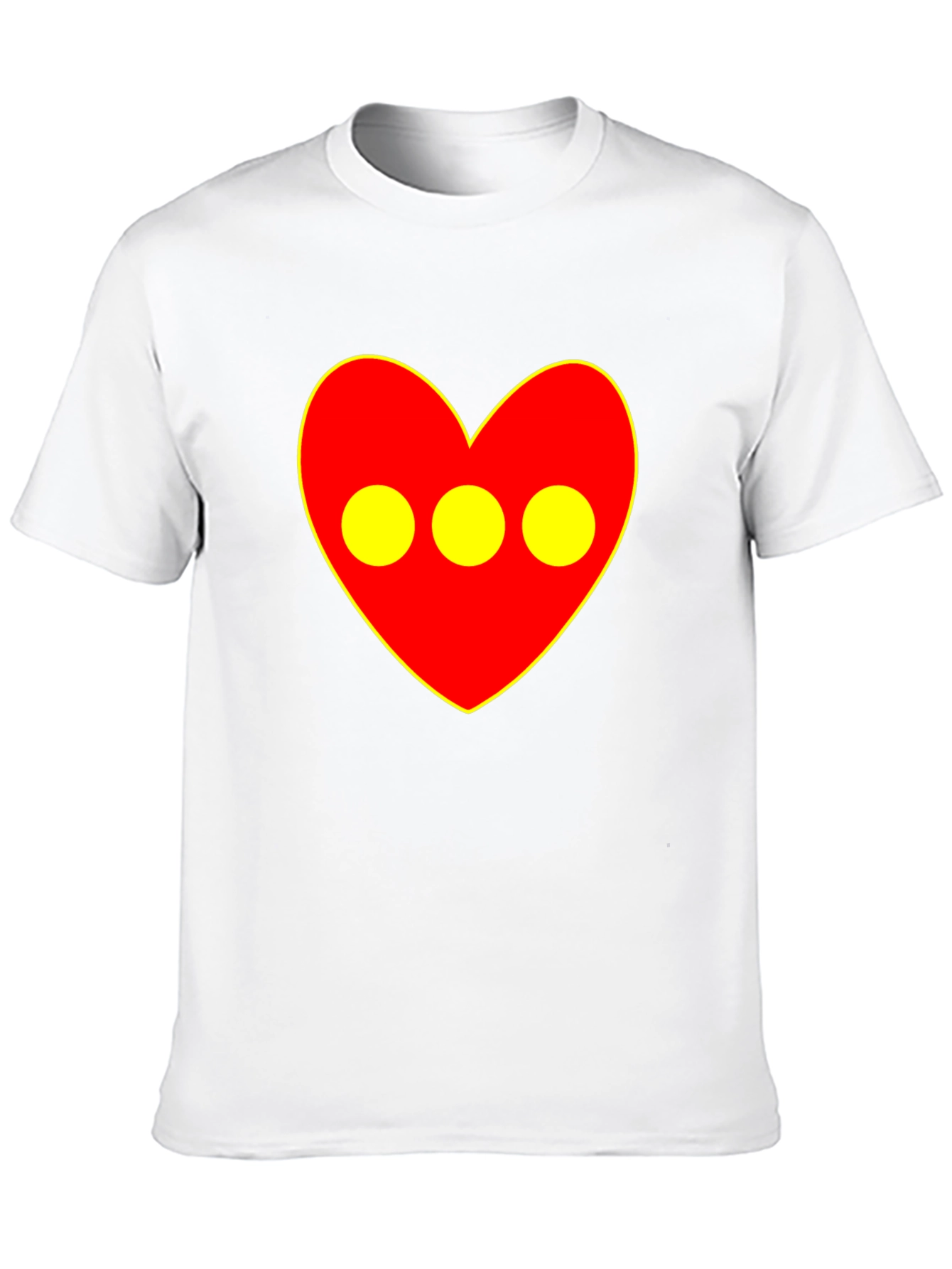 Red Heart 3-Circle Graphic Black T-Shirt