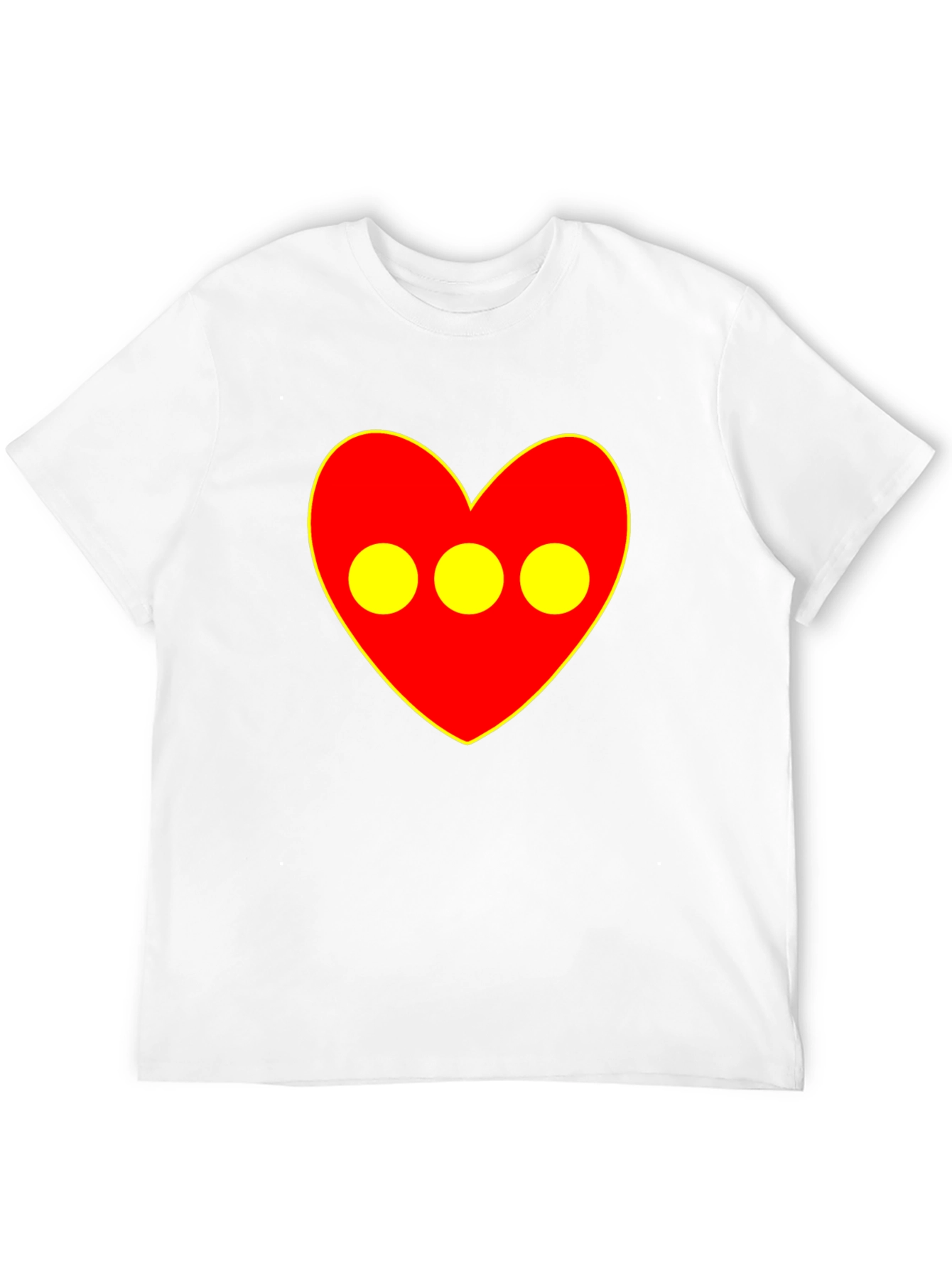 Red Heart 3-Circle Graphic Black T-Shirt