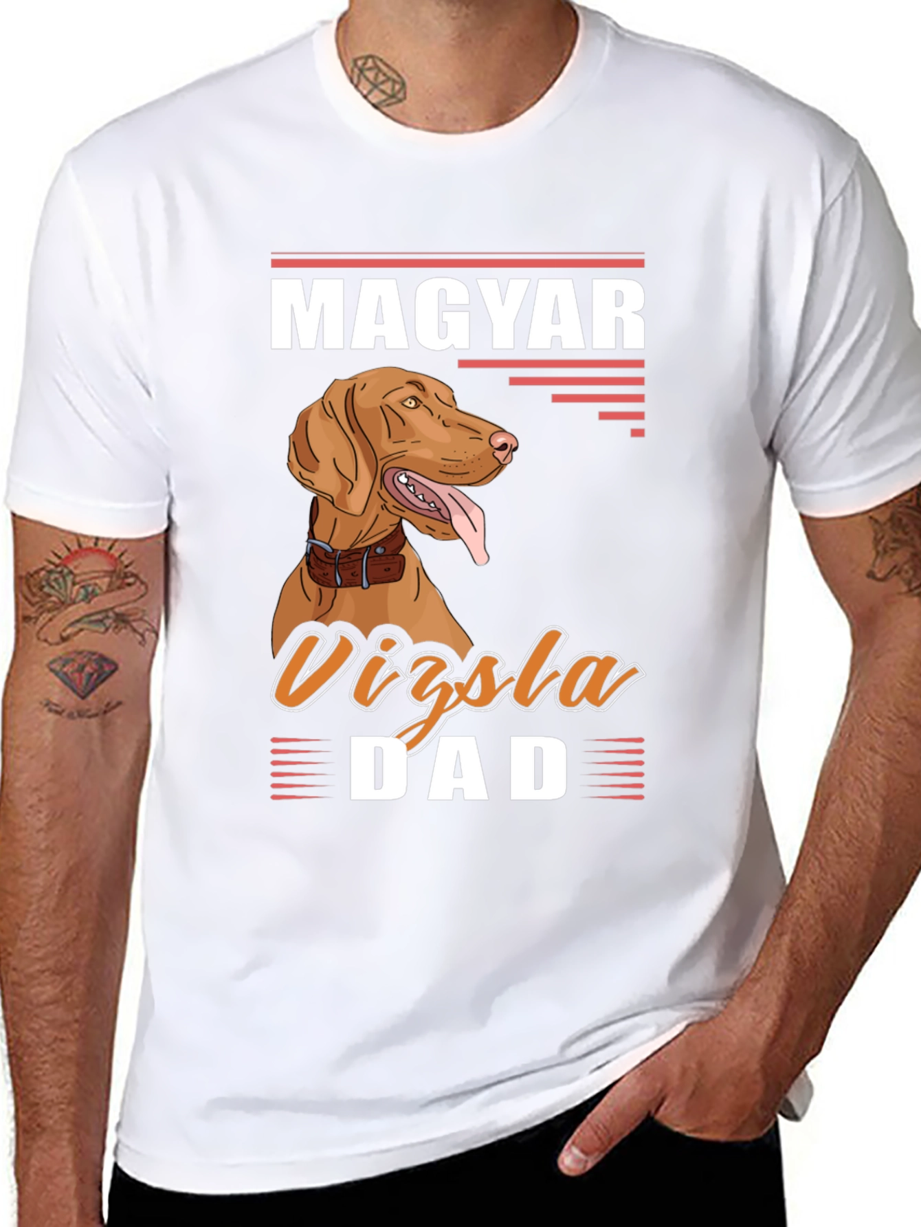 Magyar Vizsla Dad Graphic Tee - Dog Lover T-Shirt