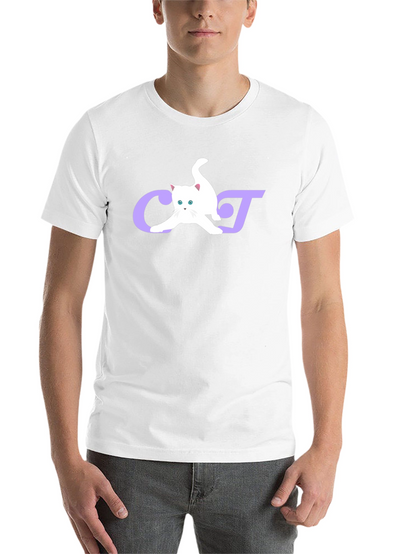 Cat Lover Graphic Tee - Black Cotton Blend