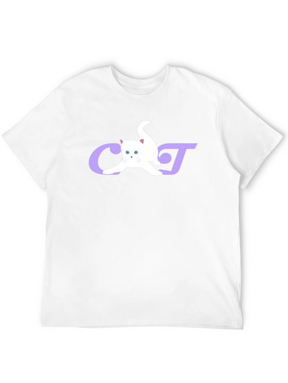 Cat Lover Graphic Tee - Black Cotton Blend