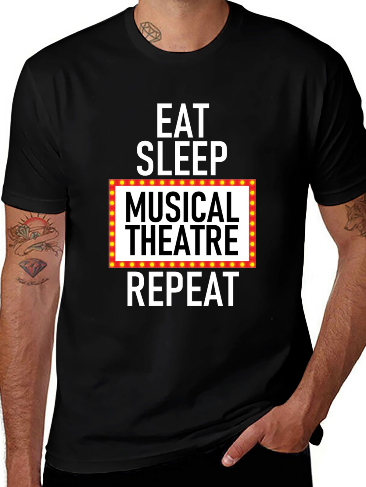 Eat Sleep Musical Theatre Repeat Graphic T-Shirt