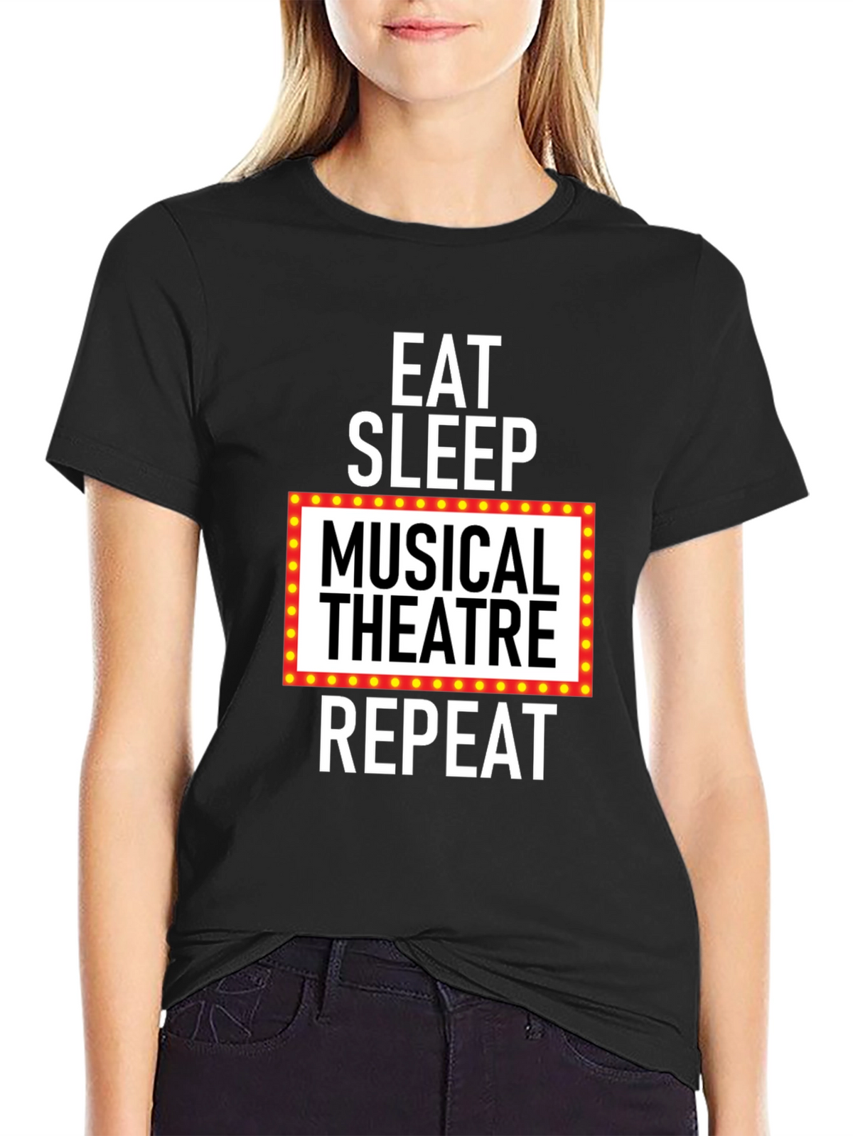Eat Sleep Musical Theatre Repeat Graphic T-Shirt