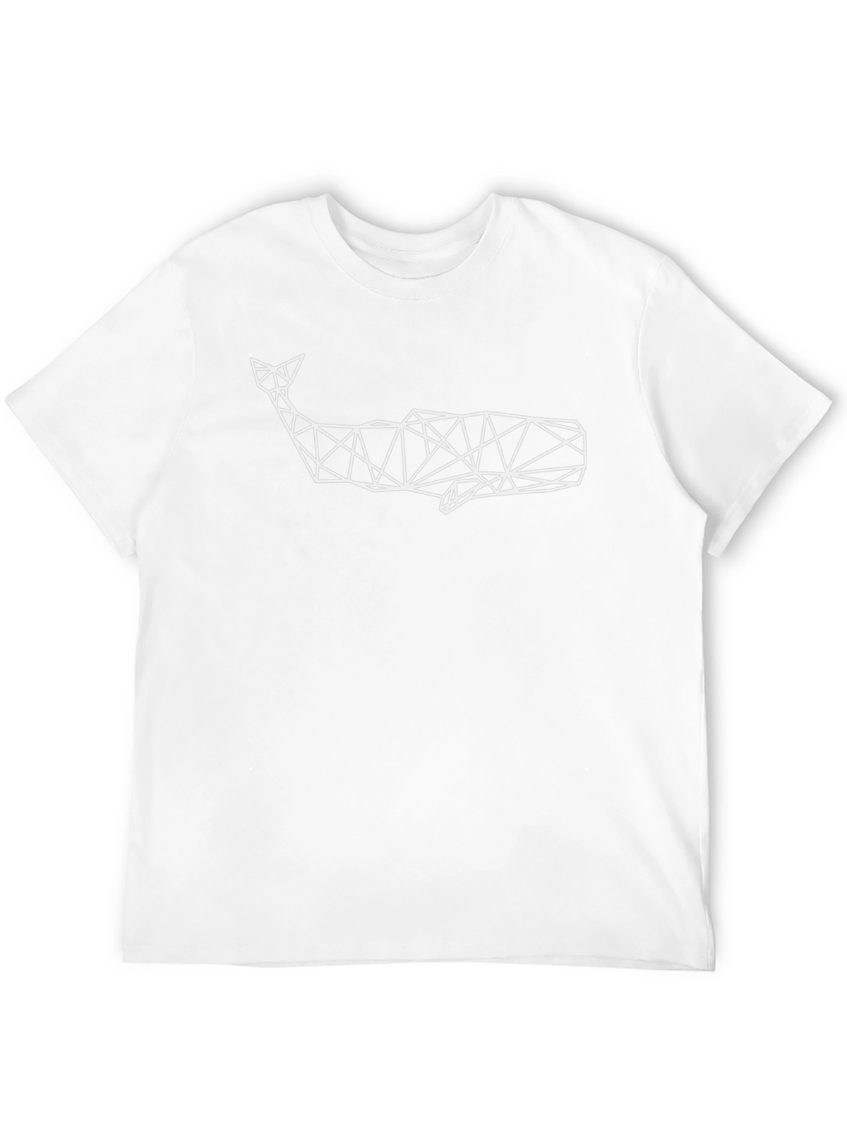 Geometric Whale Graphic Tee - Modern Black T-Shirt