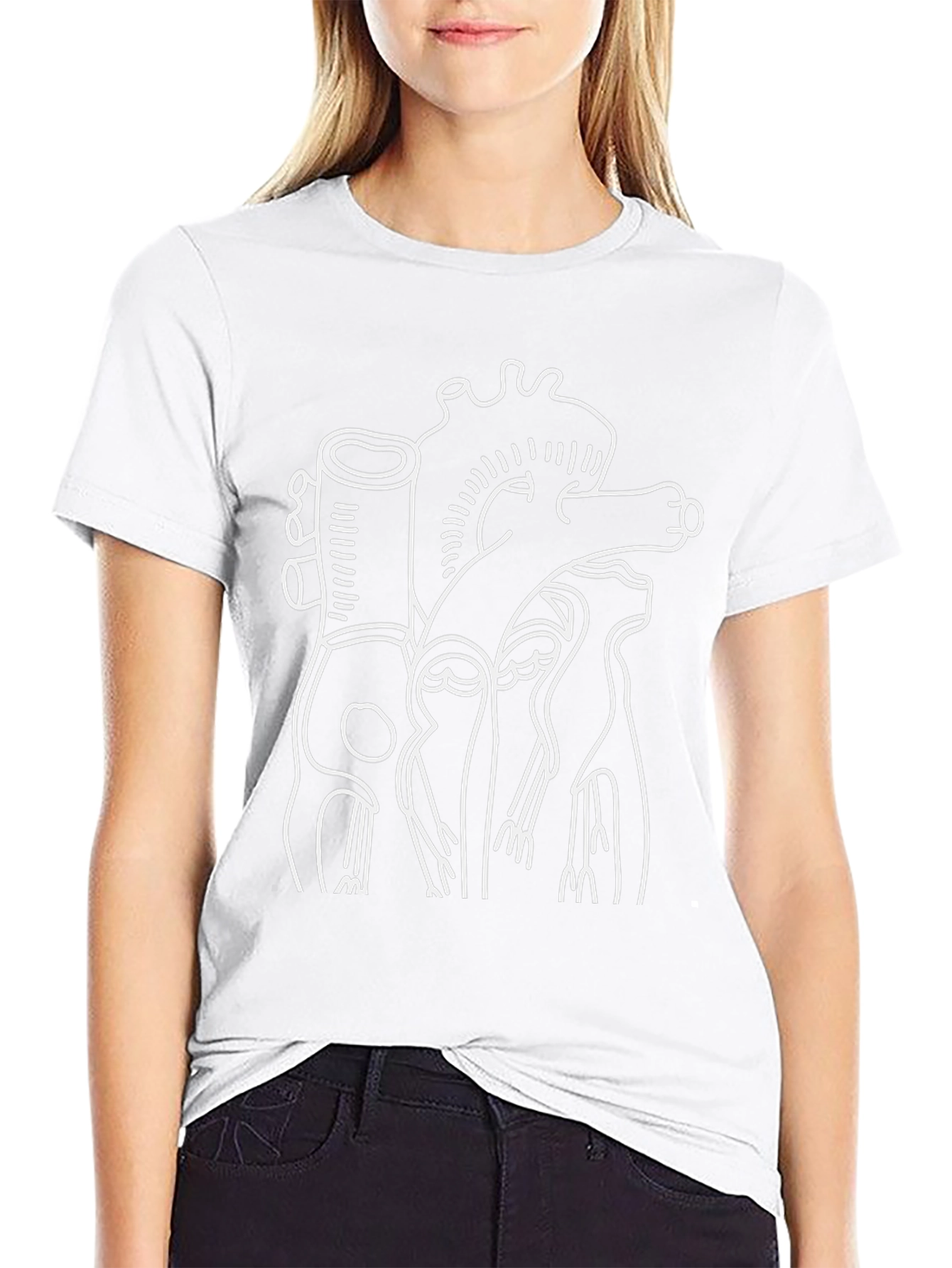 Anatomical Heart Graphic Tee - Black