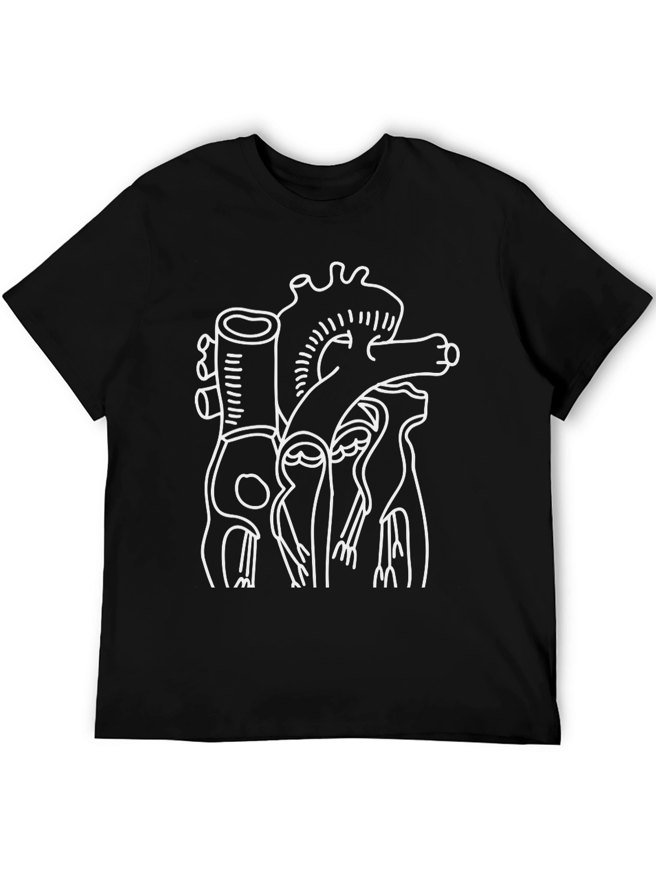 Anatomical Heart Graphic Tee - Black