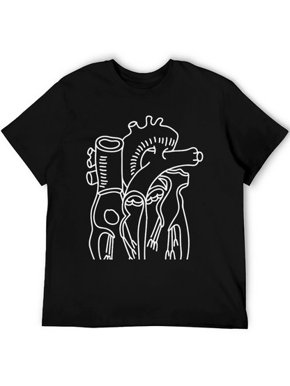 Anatomical Heart Graphic Tee - Black