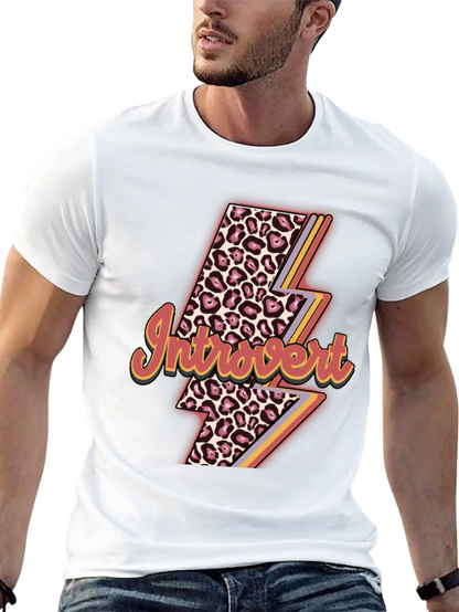 Introvert Leopard Lightning Bolt T-Shirt