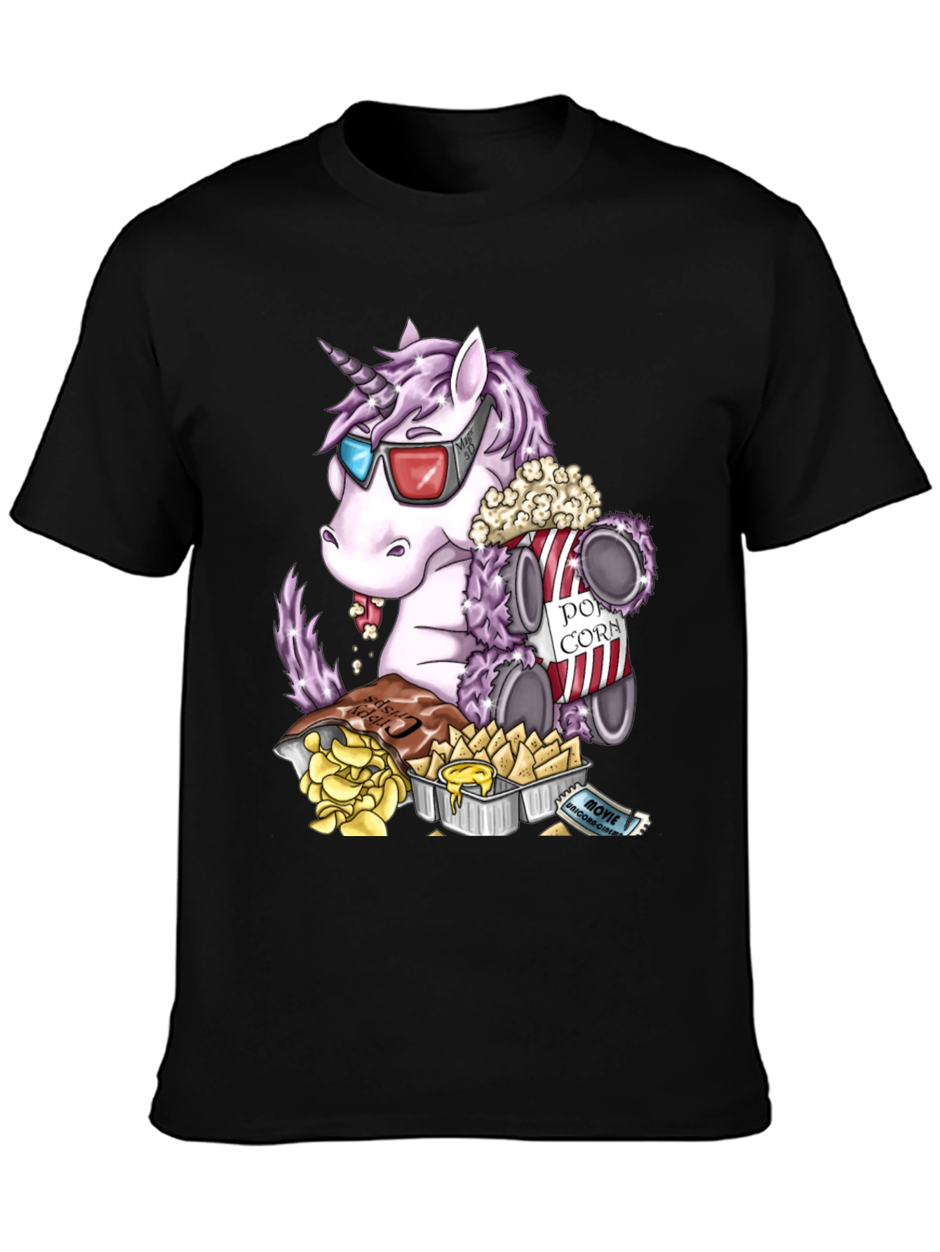 Unicorn Movie Night Graphic Tee
