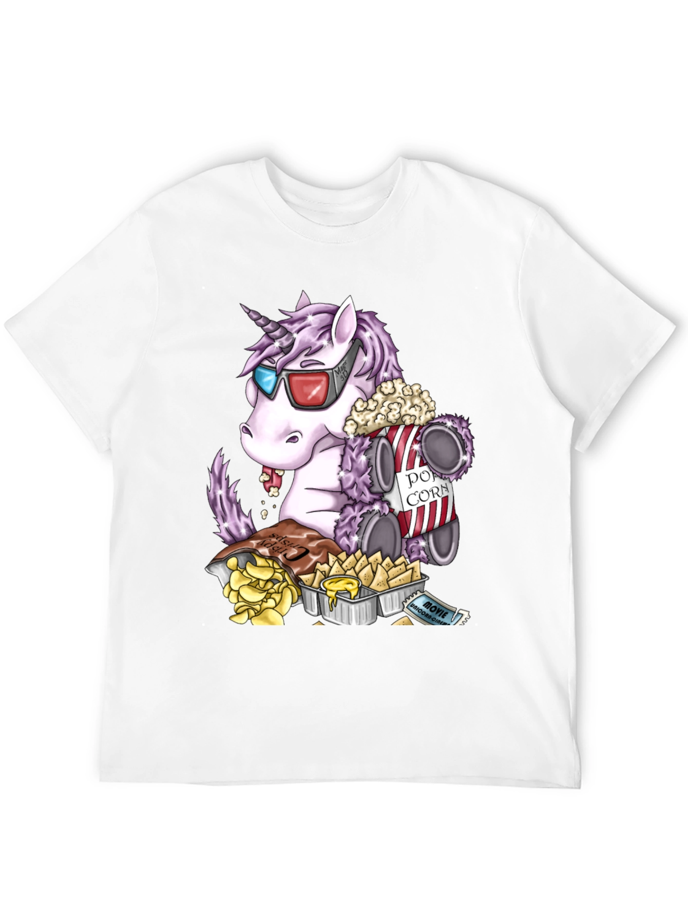 Unicorn Movie Night Graphic Tee