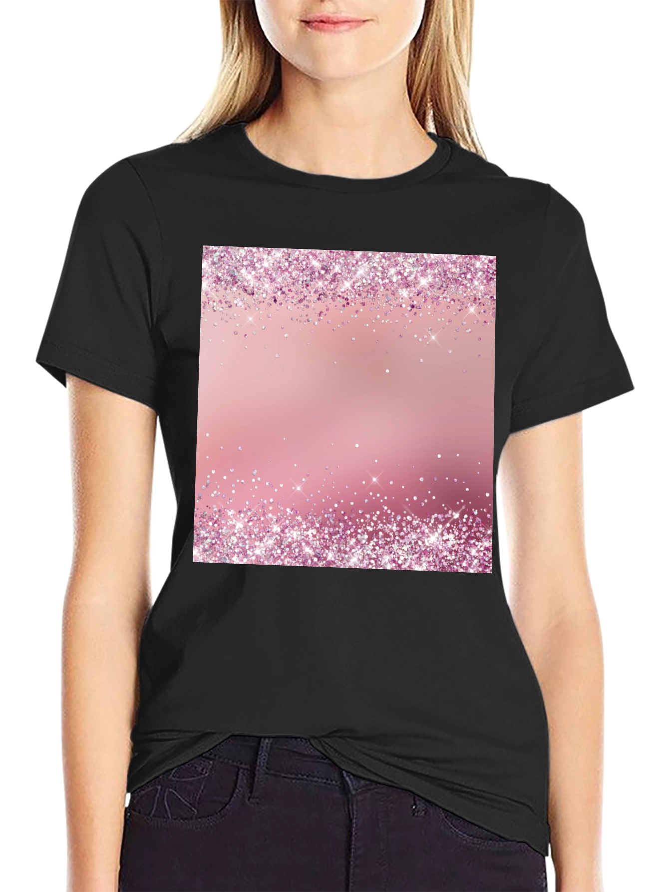 Pink Sparkle T-Shirt - Trendy Party Style