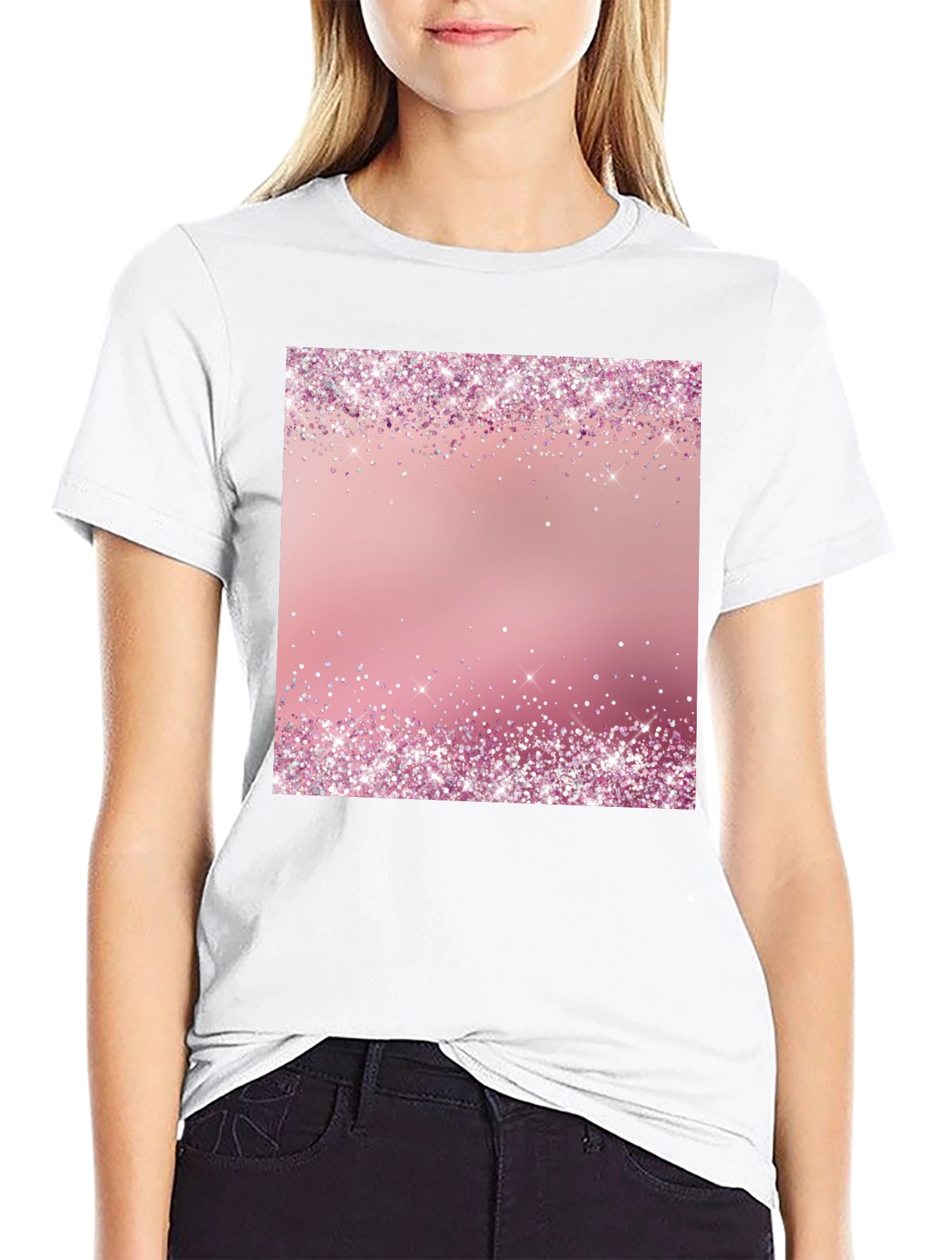 Pink Sparkle T-Shirt - Trendy Party Style
