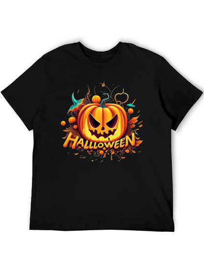 Halloween Pumpkin Graphic T-Shirt - Spooky Season Apparel