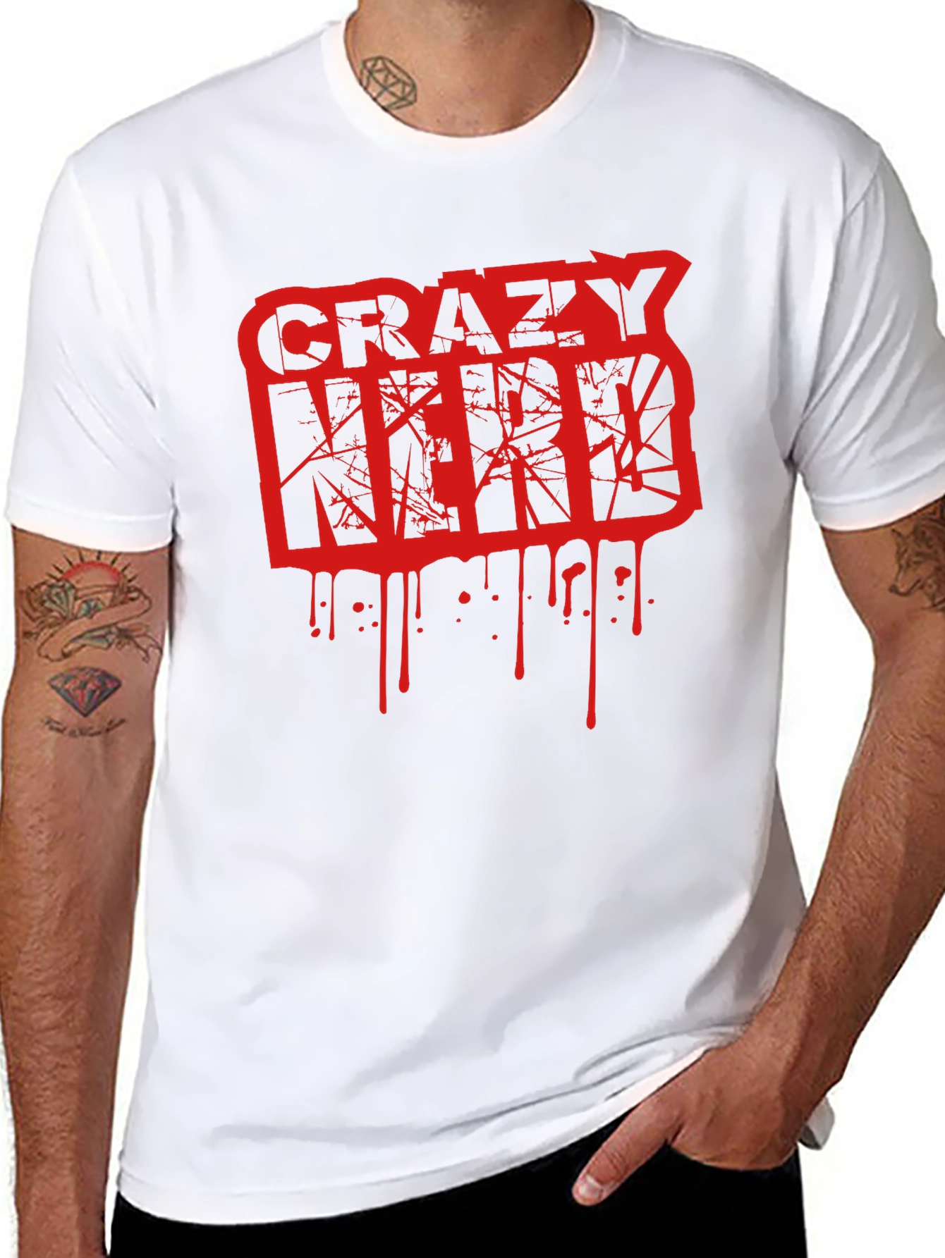 Crazy Nerd Graphic T-Shirt