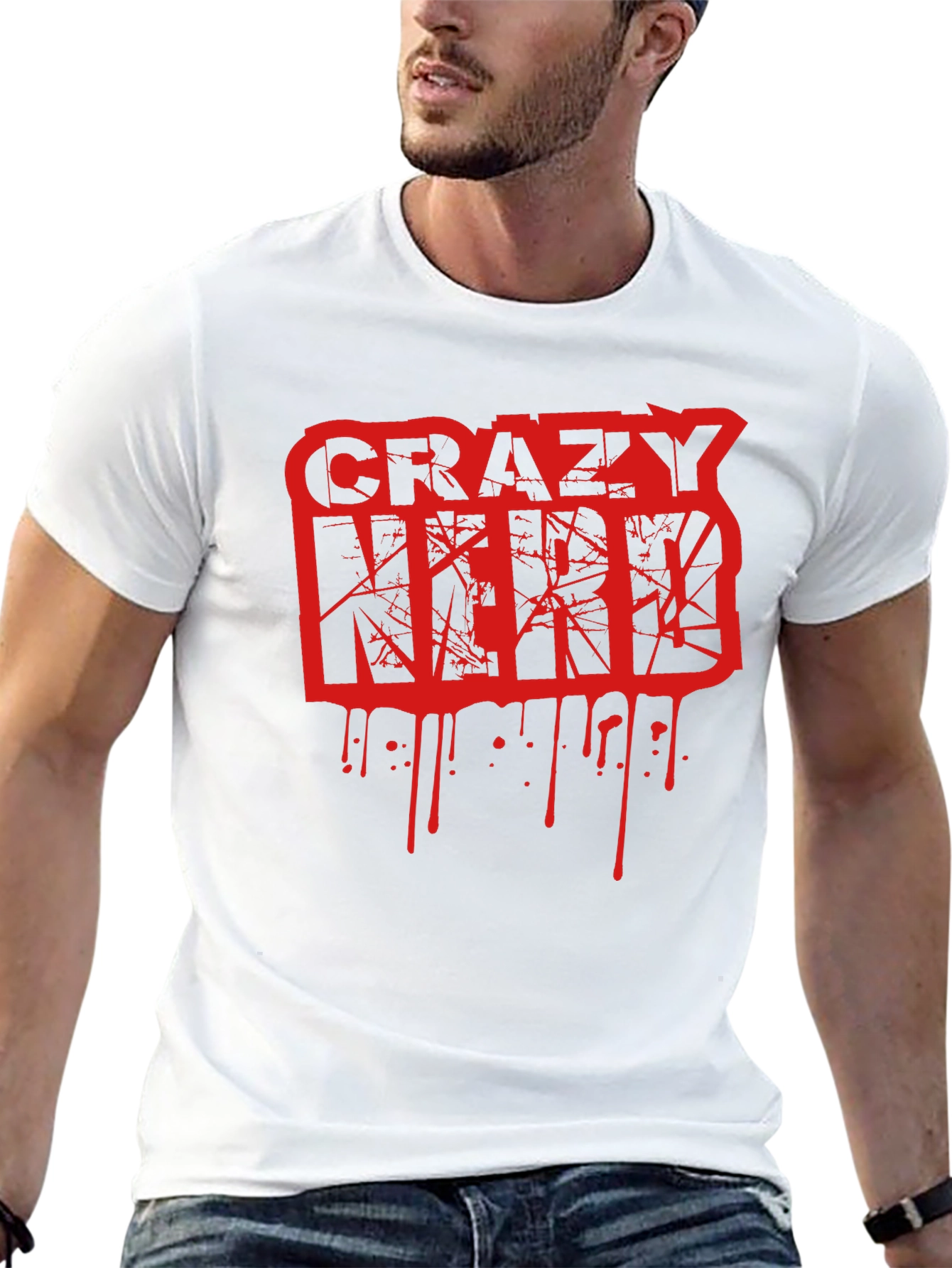 Crazy Nerd Graphic T-Shirt