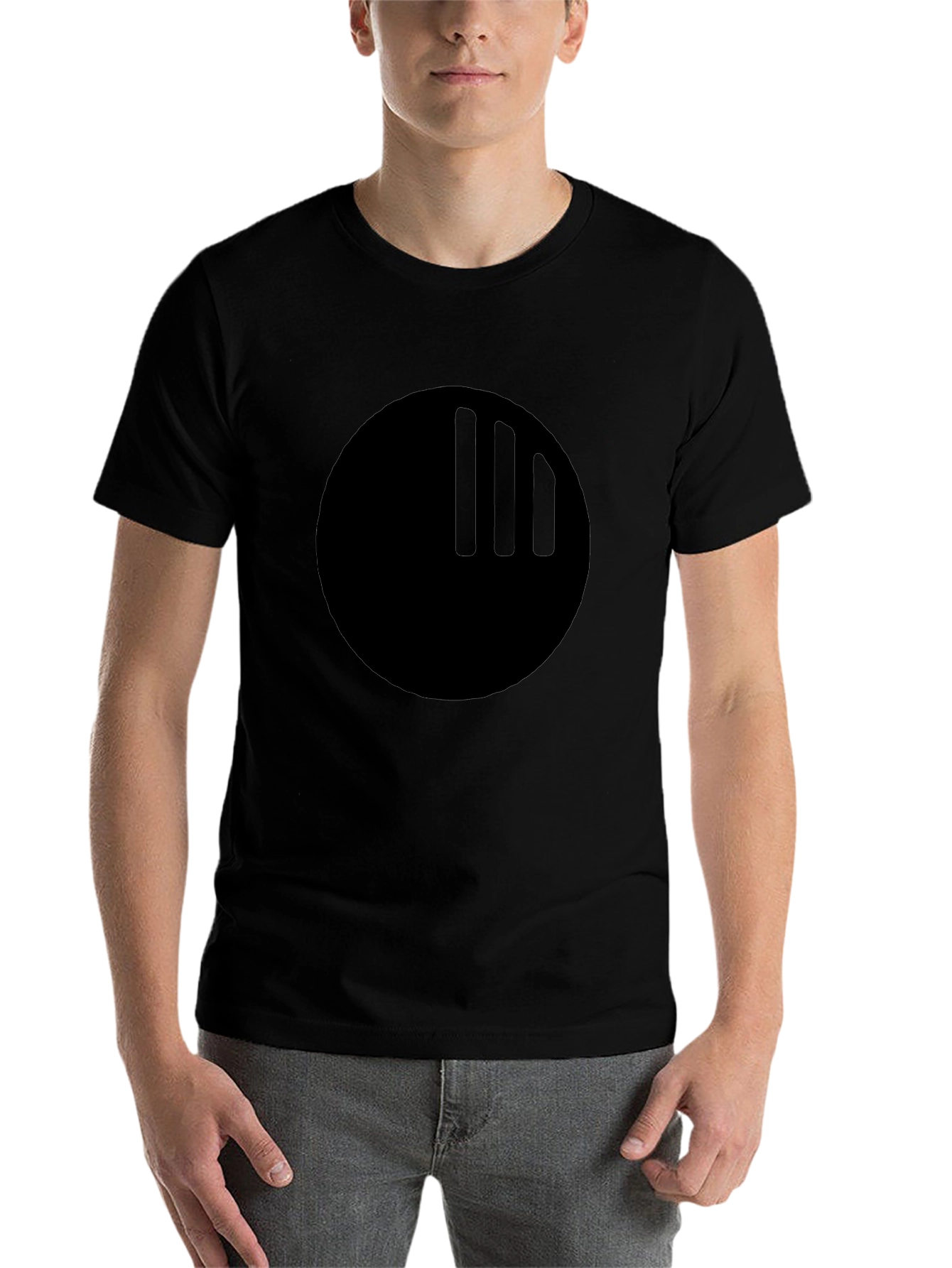 Black Graphic Tee - Modern Minimalist Design