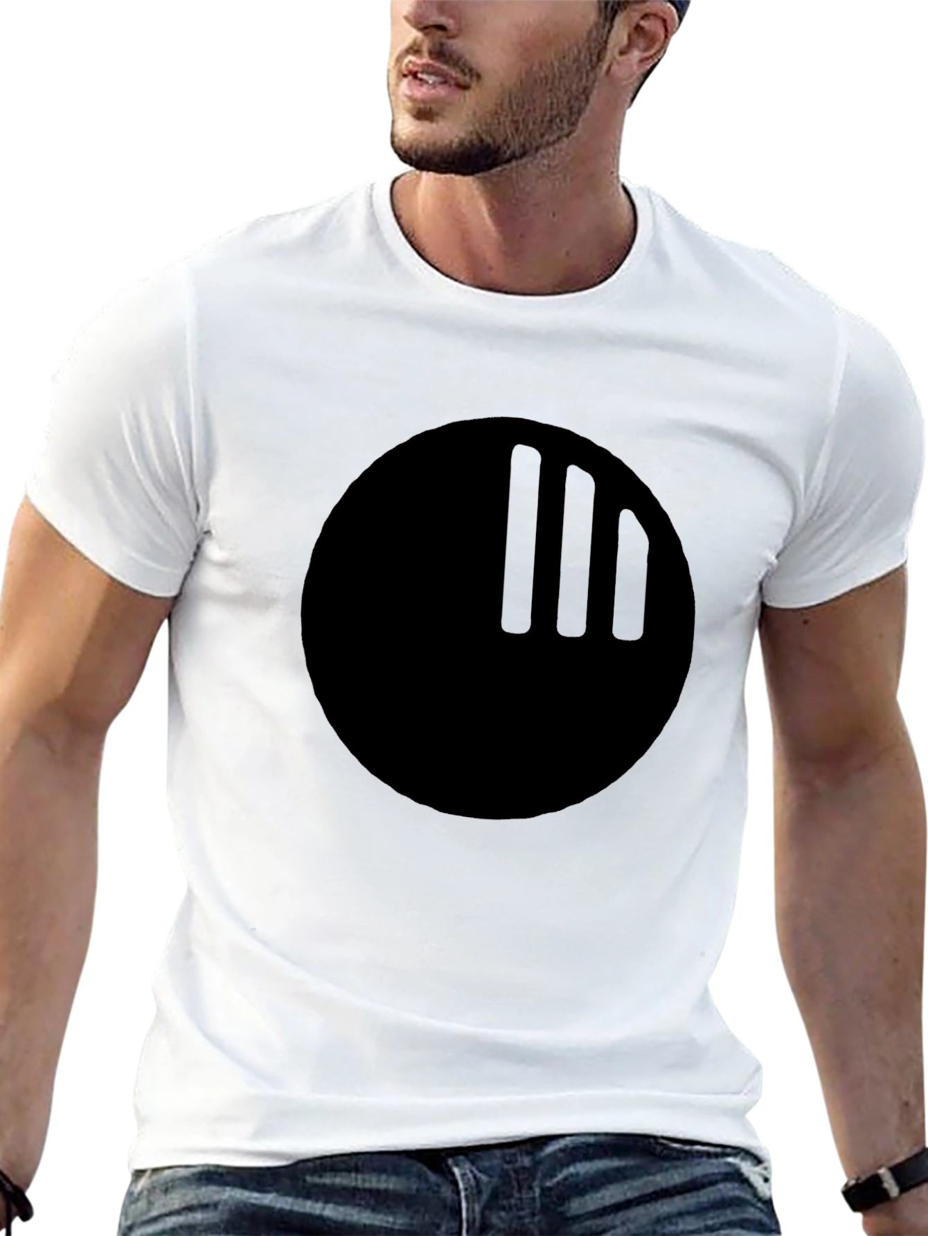 Black Graphic Tee - Modern Minimalist Design