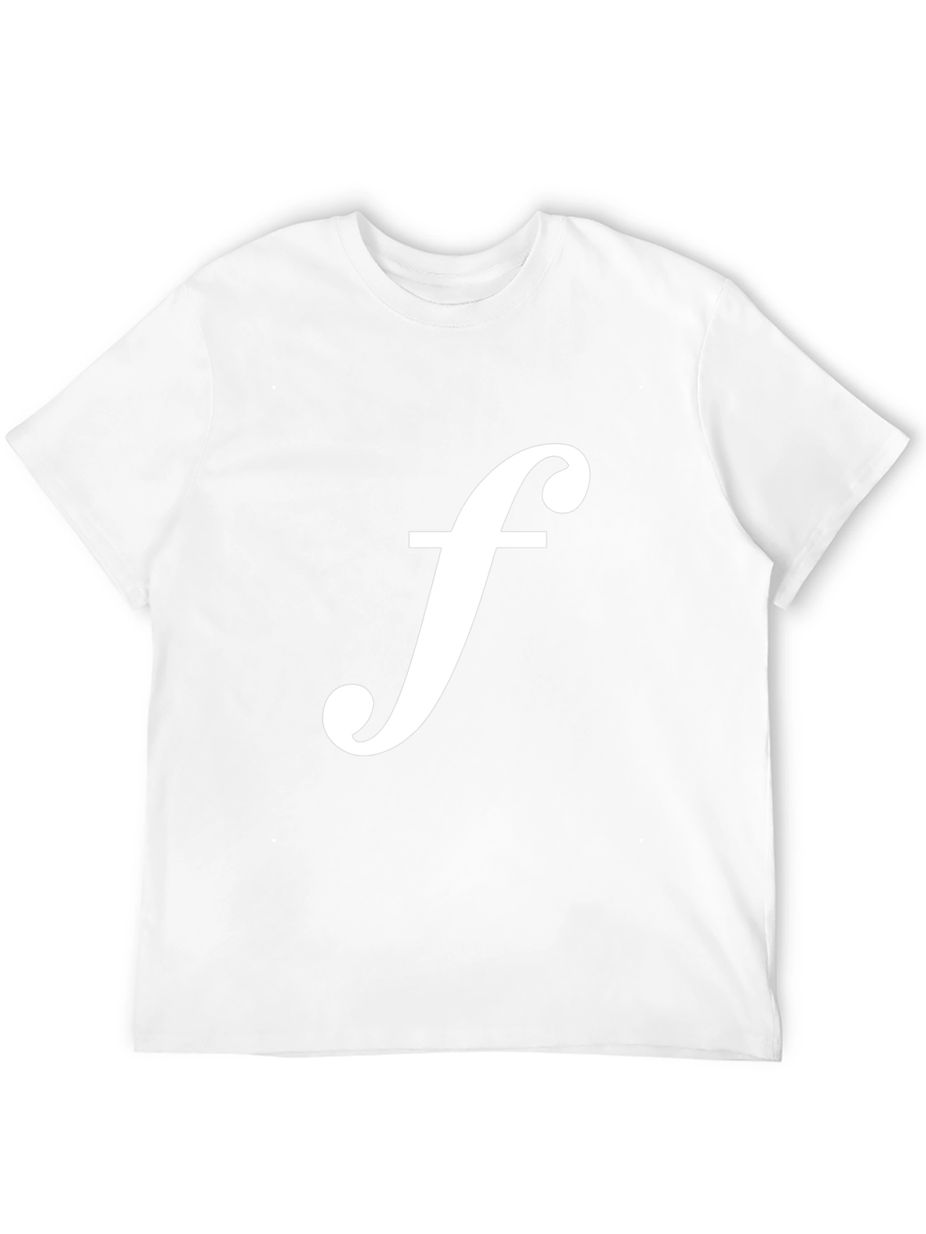 Black T-Shirt with White f Logo