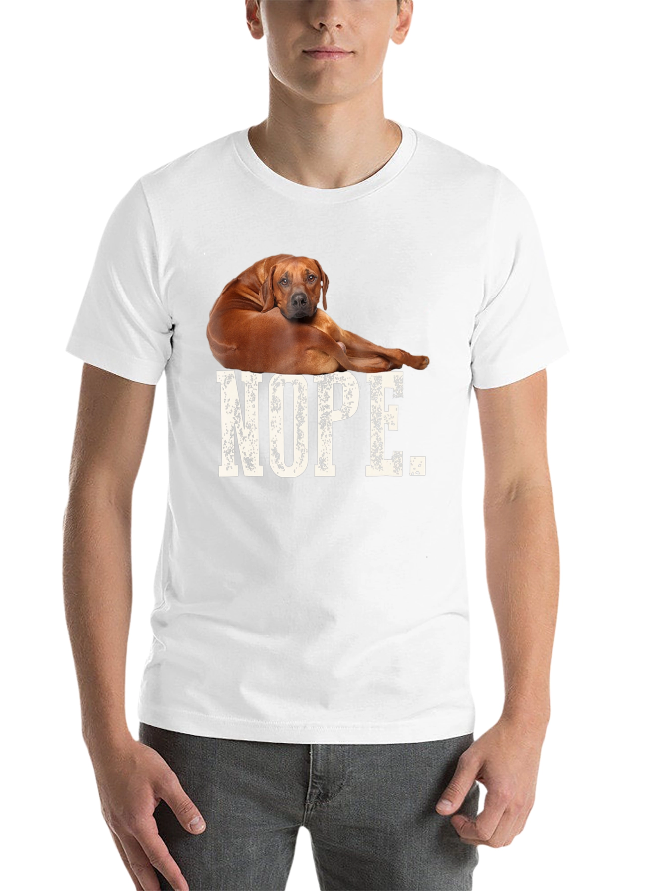 Nope Dog T-Shirt Funny Novelty Tee
