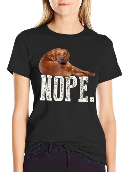 Nope Dog T-Shirt Funny Novelty Tee