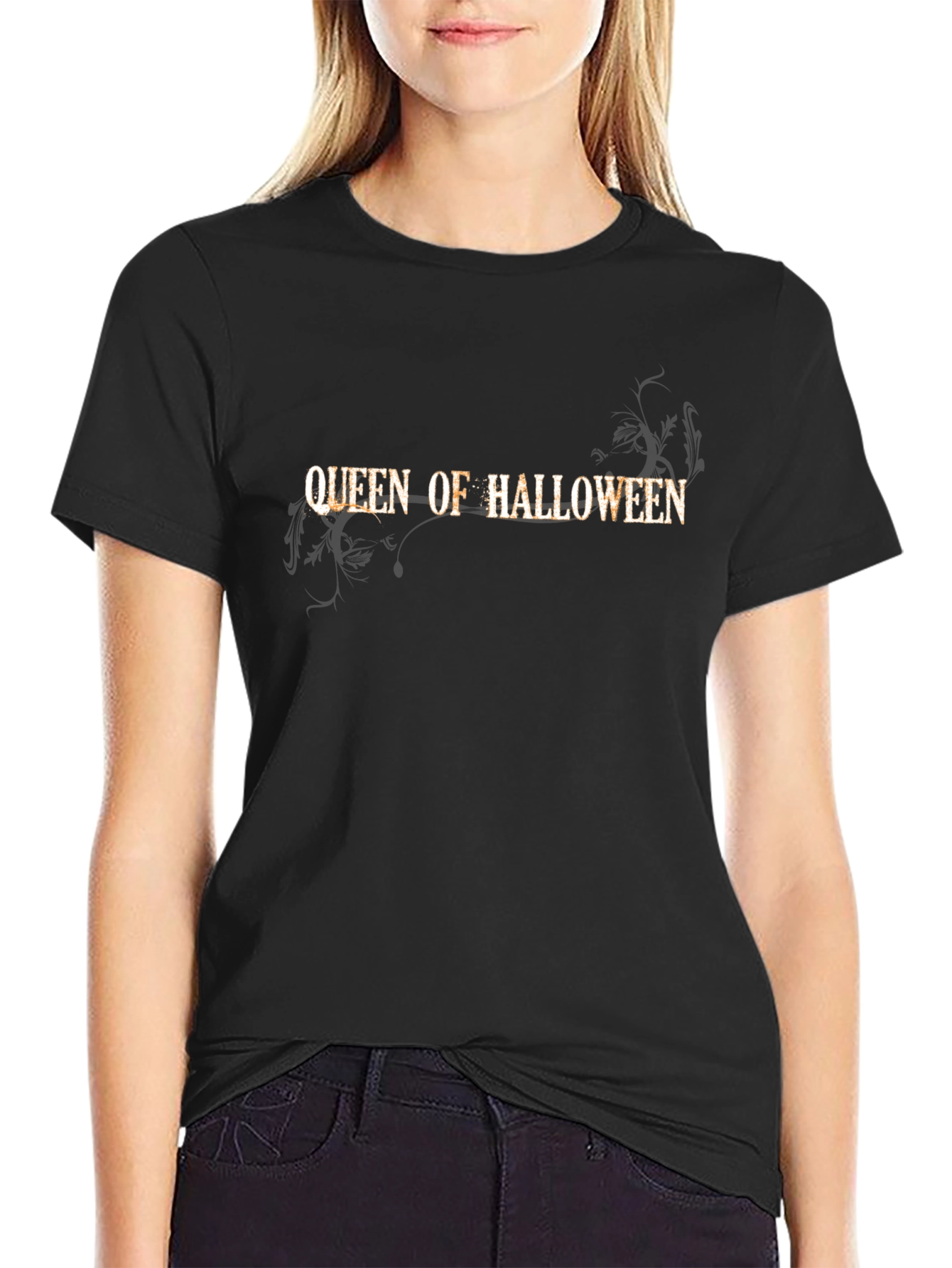 Queen of Halloween Black T-Shirt