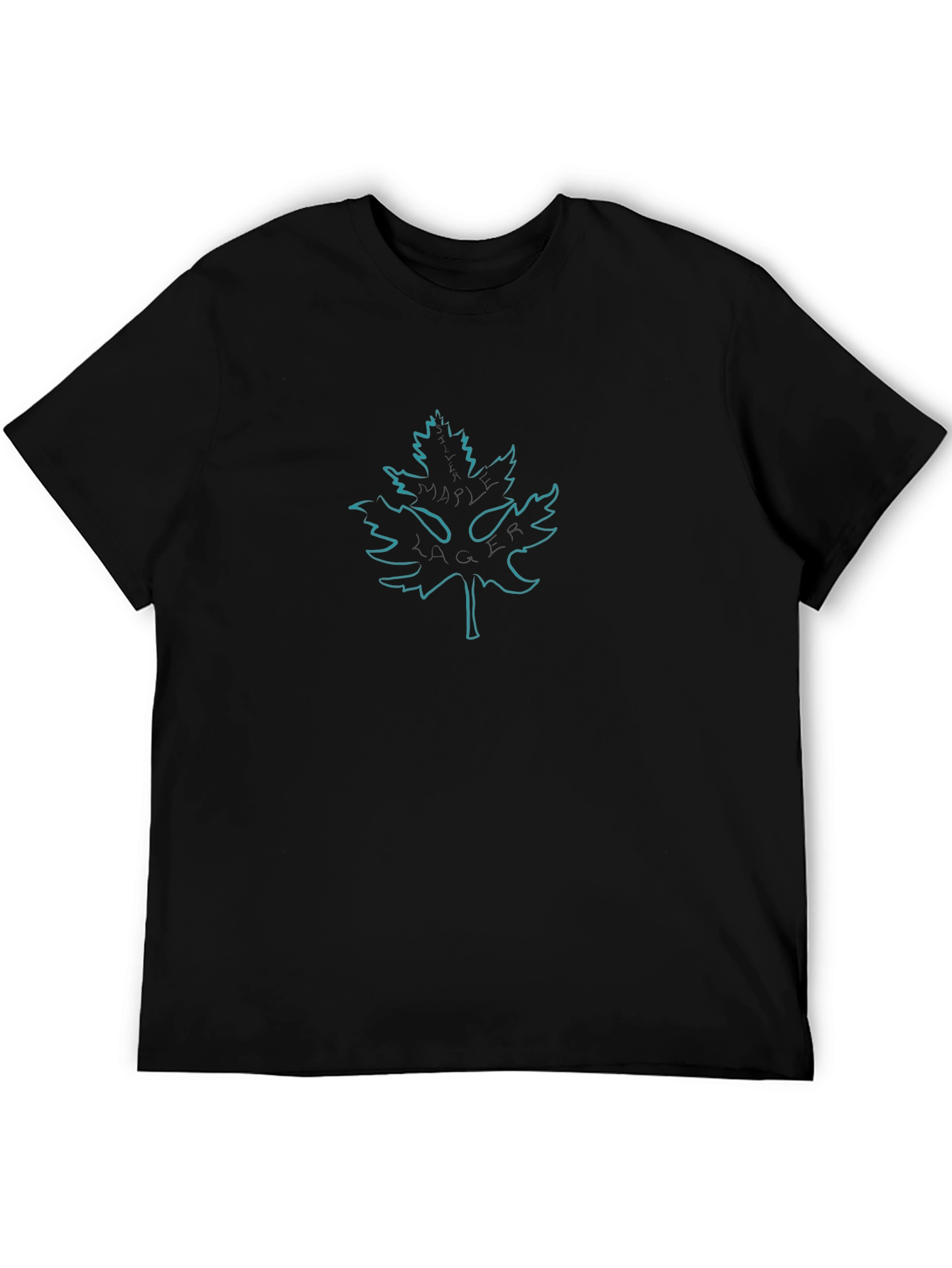 Leaf Graphic Black T-Shirt