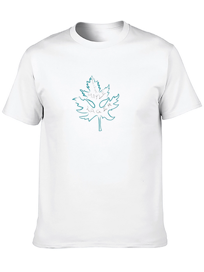 Leaf Graphic Black T-Shirt