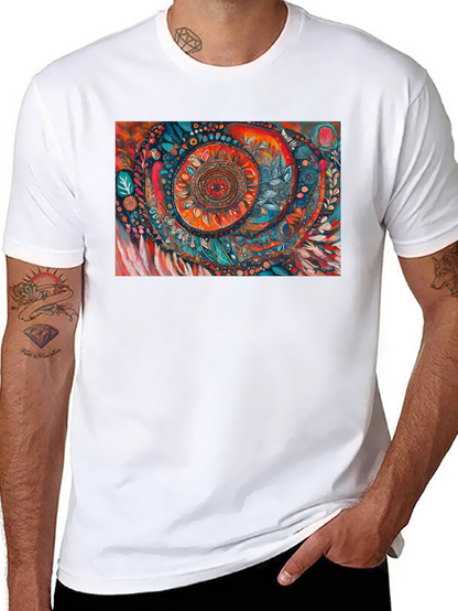 Abstract Art Print Black T-Shirt