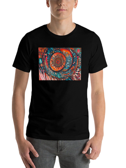 Abstract Art Print Black T-Shirt