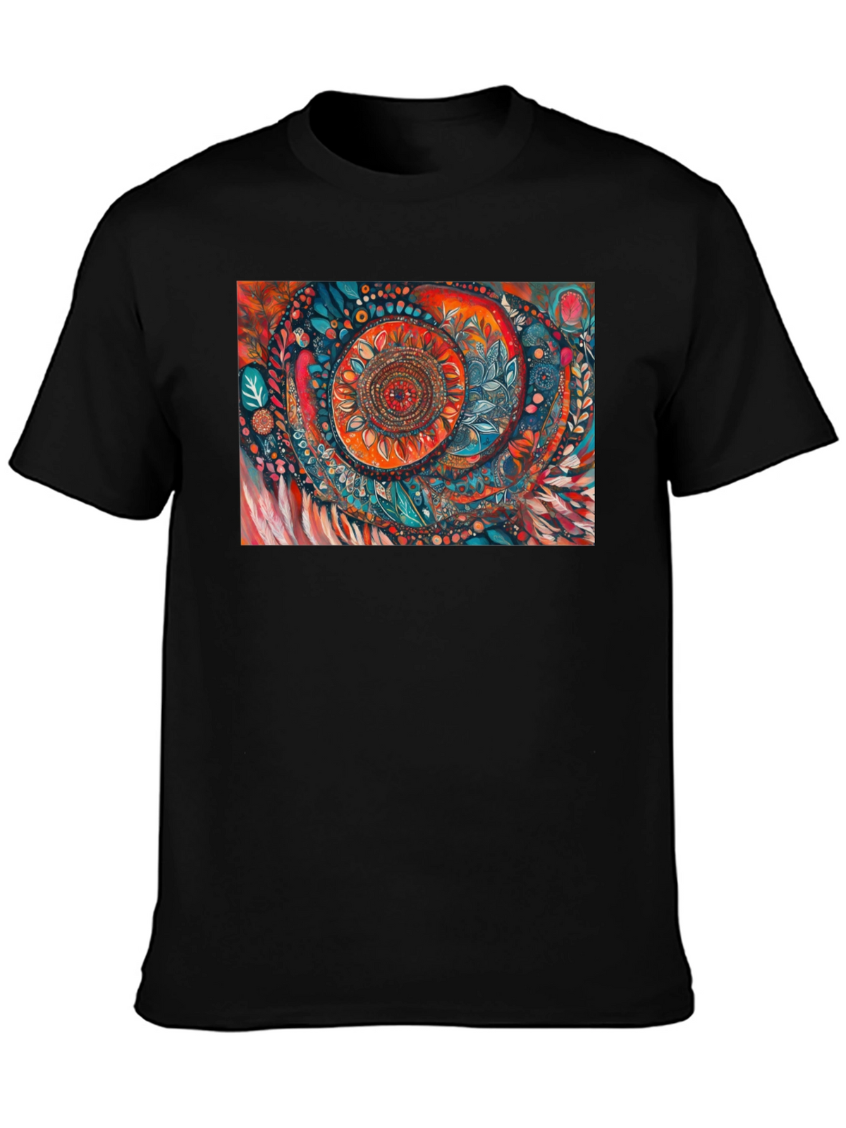 Abstract Art Print Black T-Shirt