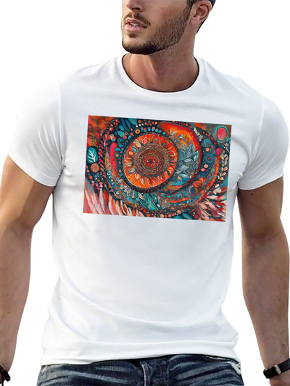 Abstract Art Print Black T-Shirt
