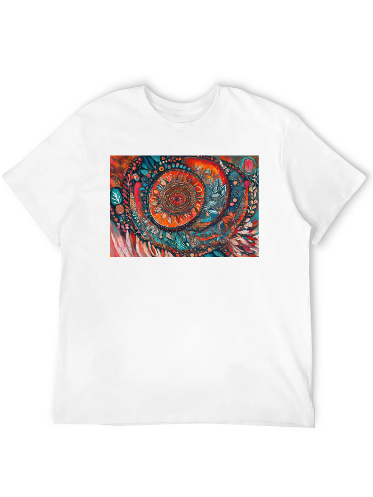 Abstract Art Print Black T-Shirt