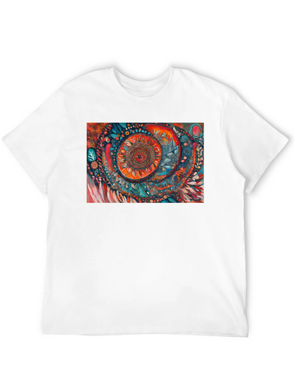 Abstract Art Print Black T-Shirt