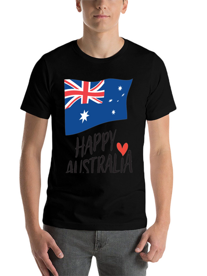 Happy Australia Day T-Shirt - Unisex Black Tee