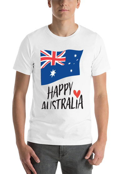 Happy Australia Day T-Shirt - Unisex Black Tee