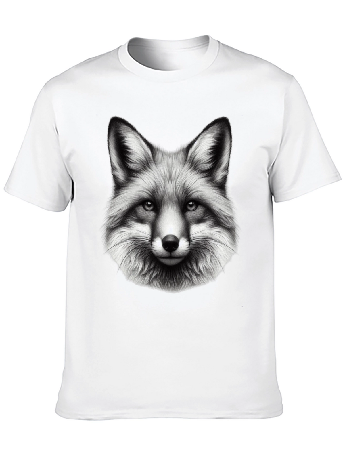 Fox Graphic Print Black T-Shirt