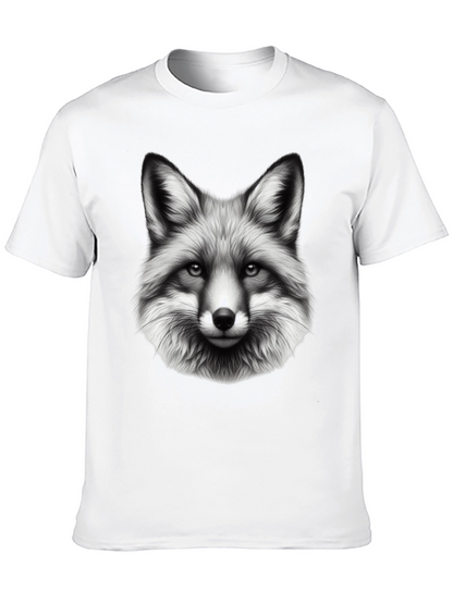 Fox Graphic Print Black T-Shirt
