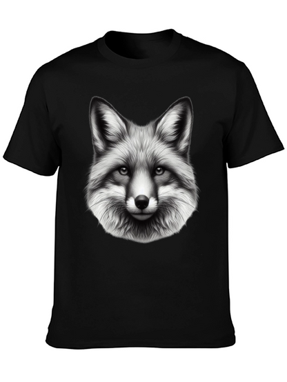 Fox Graphic Print Black T-Shirt