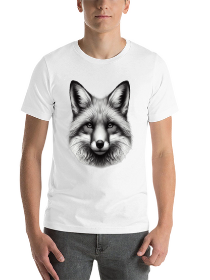 Fox Graphic Print Black T-Shirt