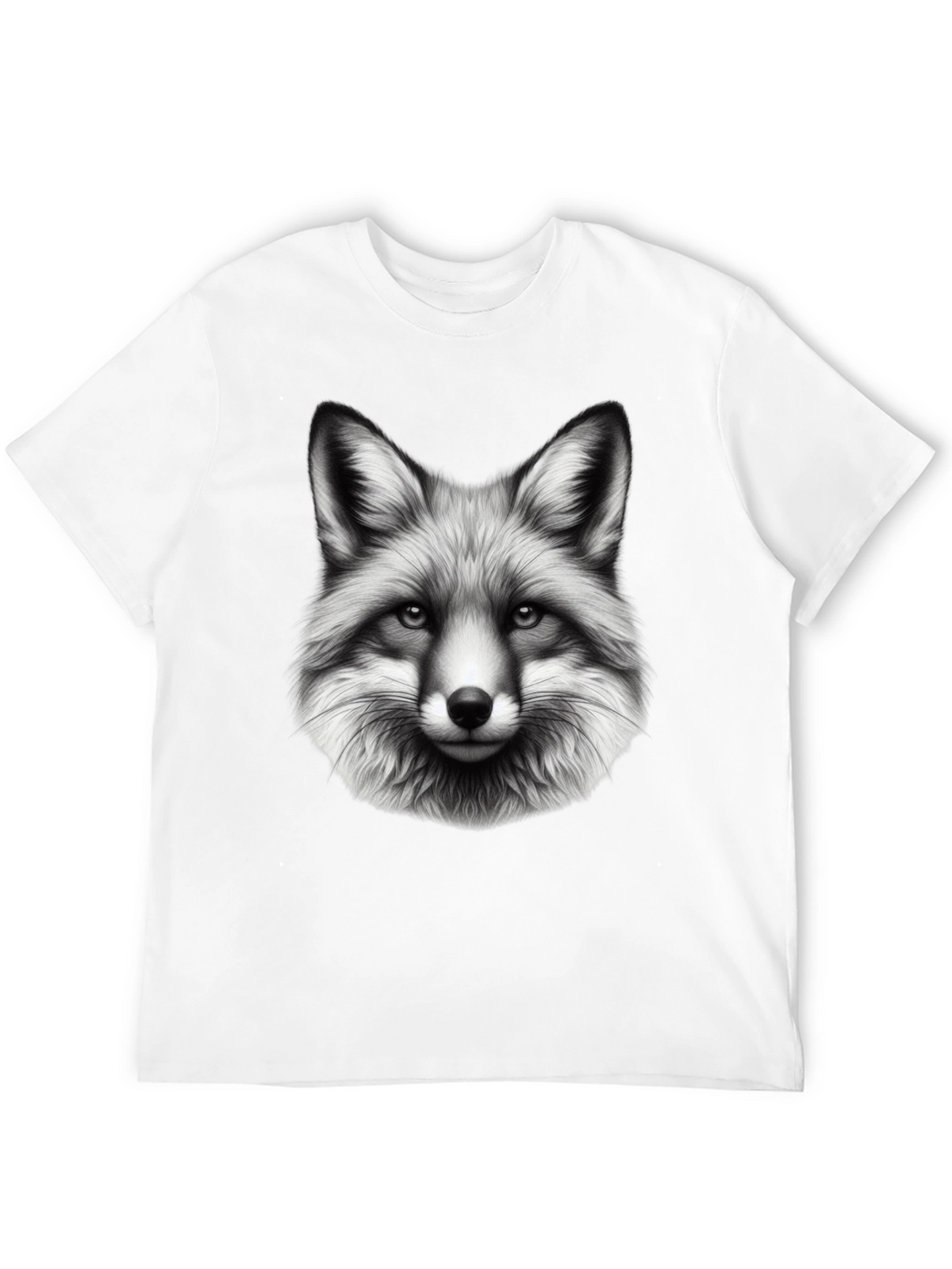 Fox Graphic Print Black T-Shirt