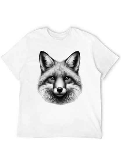 Fox Graphic Print Black T-Shirt