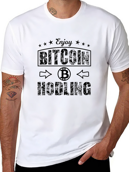 Bitcoin HODLING Black T-Shirt - Crypto Enthusiast Tee