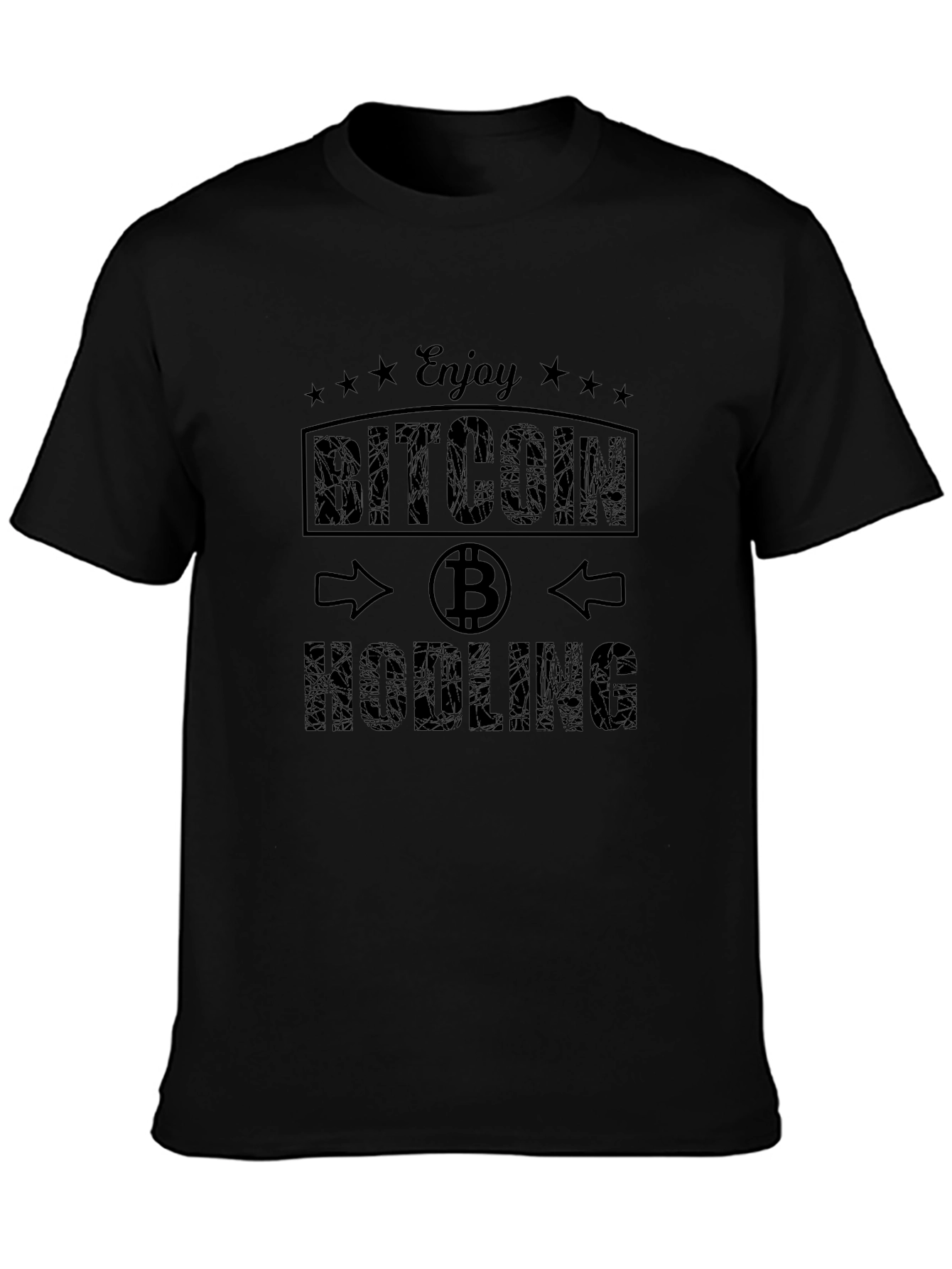 Bitcoin HODLING Black T-Shirt - Crypto Enthusiast Tee