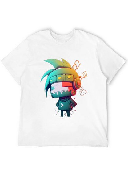 Cool Cartoon Graphic Tee - Black