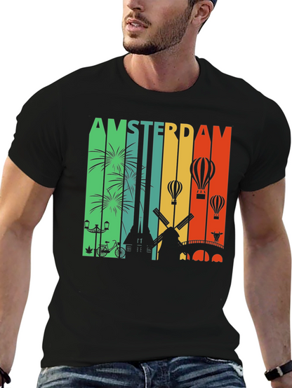 Amsterdam Cityscape Graphic Tee