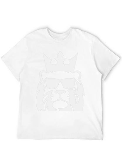 Cool Lion King Graphic Tee - Black