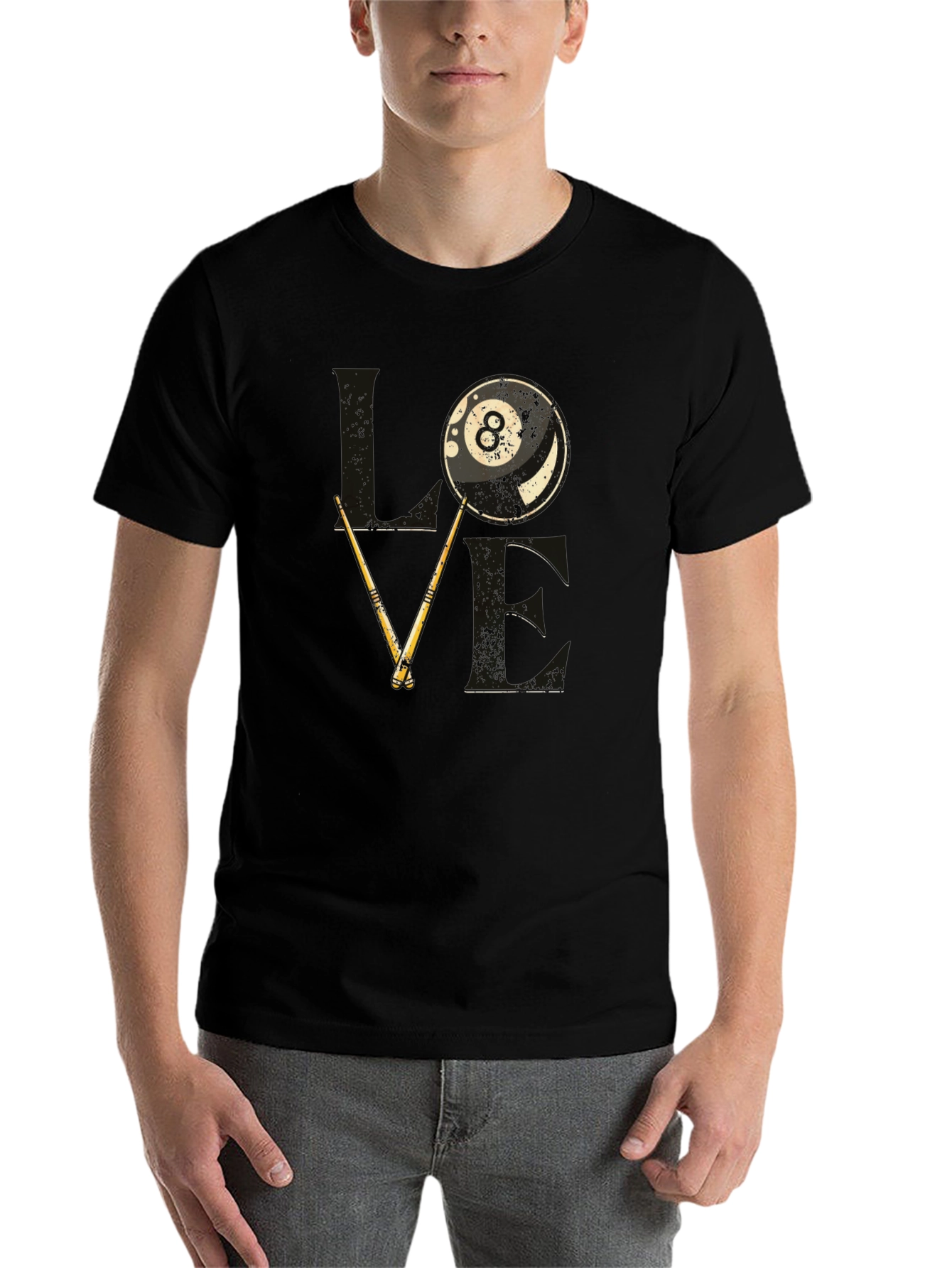 Love Billiards Graphic Tee - 8 Ball Pool T-Shirt